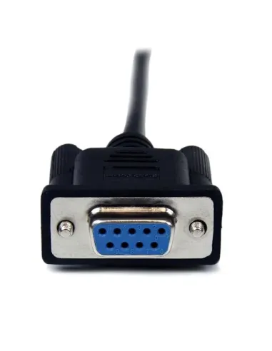 StarTech.com Cable 1m Módem Nulo Null Serie Serial DB9 Hembra a Macho - Negro