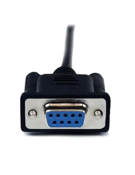 StarTech.com Cable 1m Módem Nulo Null Serie Serial DB9 Hembra a Macho - Negro