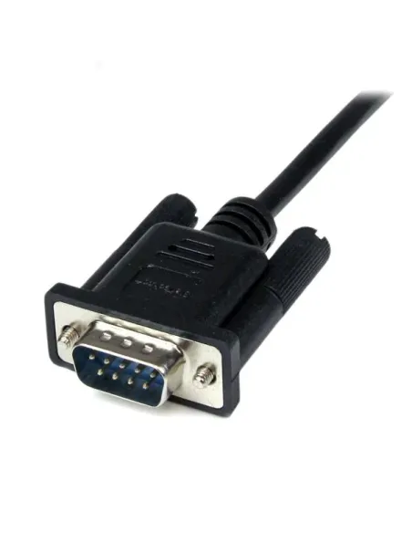 StarTech.com Cable 1m Módem Nulo Null Serie Serial DB9 Hembra a Macho - Negro