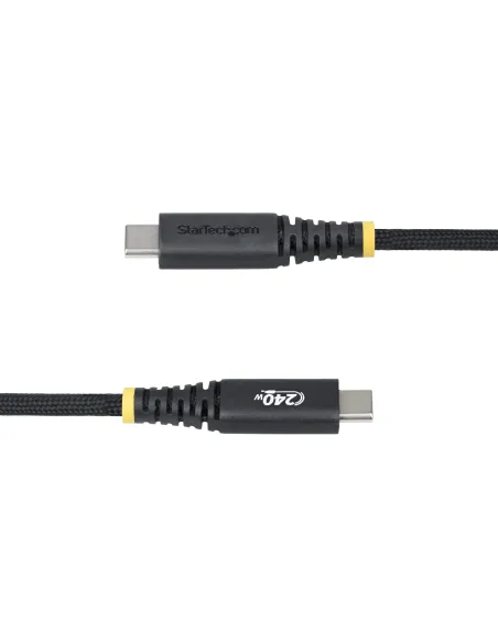 StarTech.com Cable de Carga USB-C de 2m - Cable Cargador USB Tipo C - PD EPR 240W 5A - Durable y Ultra Flexible - Cable