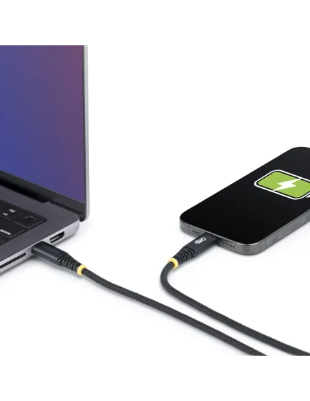StarTech.com Cable de Carga USB-C de 2m - Cable Cargador USB Tipo C - PD EPR 240W 5A - Durable y Ultra Flexible - Cable