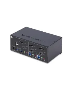 StarTech.com Switch KVM de 2 Puertos DisplayPort HDMI - Conmutador KVM de Dos Monitores - Hub Ladrón USB 2 Puertos 5Gbps - 2 2