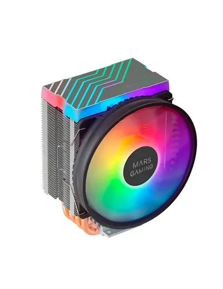 Mars Gaming MCPU44 Disipador CPU Dual ARGB 4 Heatpipes HCT TDP 160W Ventilador 11cm