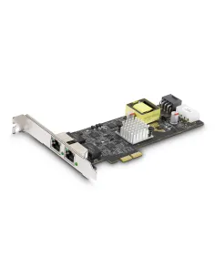 StarTech.com Tarjeta de Red Ethernet PCIe de 2 Puertos PoE de 2,5Gb - Tarjeta de Red NBASE-T - Adaptador LAN PCI Express -
