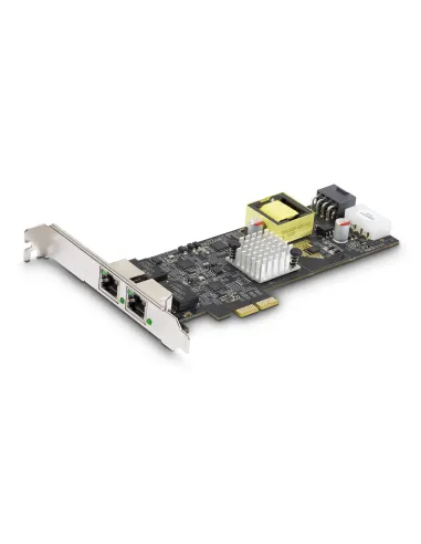 StarTech.com Tarjeta de Red Ethernet PCIe de 2 Puertos PoE de 2,5Gb - Tarjeta de Red NBASE-T - Adaptador LAN PCI Express -