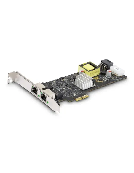 StarTech.com Tarjeta de Red Ethernet PCIe de 2 Puertos PoE de 2,5Gb - Tarjeta de Red NBASE-T - Adaptador LAN PCI Express -