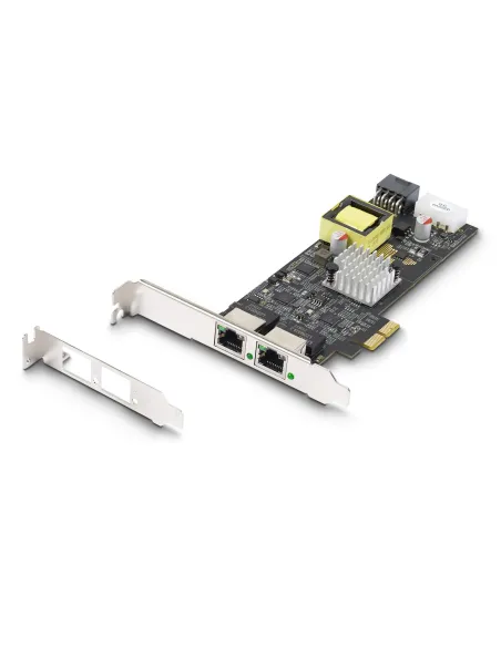 StarTech.com Tarjeta de Red Ethernet PCIe de 2 Puertos PoE de 2,5Gb - Tarjeta de Red NBASE-T - Adaptador LAN PCI Express -