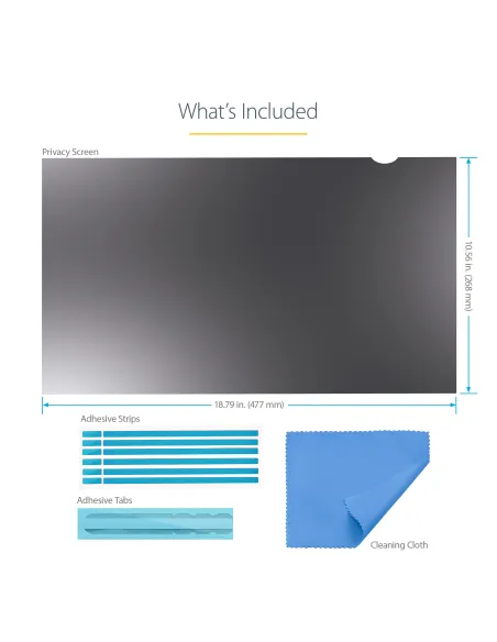 StarTech.com Filtro de Privacidad de Ordenador para Monitor de 21.5 Pulgadas - Protector de Seguridad para Pantalla - para