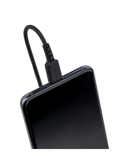 StarTech.com Cable de 1m de Carga USB A a USB C, Cable USB Tipo C Rizado de Carga Rápida y Servicio Pesado, Cable USB 2.0 A a