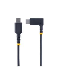 StarTech.com Cable 15cm USB C Acodado - en Ángulo Recto - PD 60W - 3A - Cable USB-C de Carga Rápida - de Alta Resistencia - USB 2