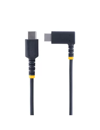 StarTech.com Cable 15cm USB C Acodado - en Ángulo Recto - PD 60W - 3A - Cable USB-C de Carga Rápida - de Alta Resistencia - USB