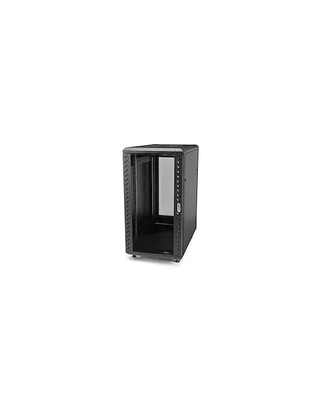 StarTech.com Armario Rack para Servidores 22U 19" 4 Columnas - Rack de Servidores con Cerradura y Seguro - Rack con Ruedas y