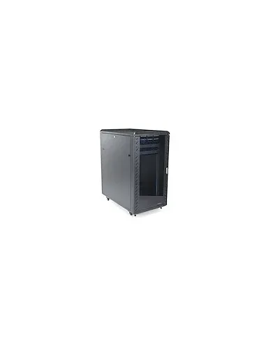 StarTech.com Armario Rack para Servidores 22U 19" 4 Columnas - Rack de Servidores con Cerradura y Seguro - Rack con Ruedas y