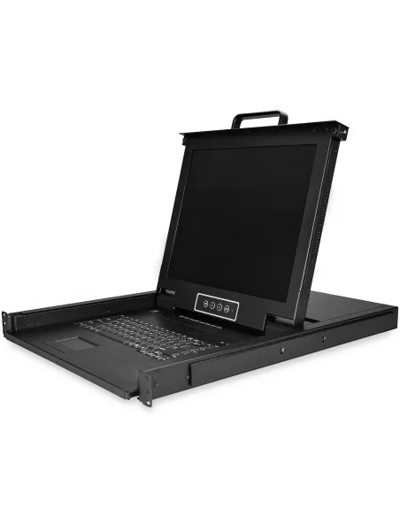 StarTech.com Consola KVM de 8 Puertos para Montaje en Rack con Cables de 1,8m - Teclado QWERTY - Conmutador KVM integrado con