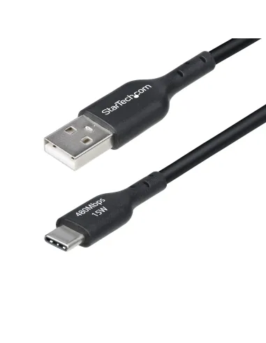StarTech.com Cable de Carga USB-A a USB-C de 30cm - Cable Cargador USB-A a USB Tipo C - Cable USB 2.0 - 3A - Recubrimiento de