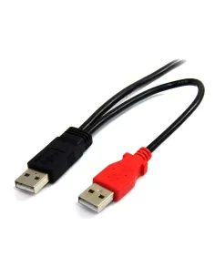 StarTech.com Cable de 1,8m USB 2.0 en Y para Discos Duros Externos - Cable Mini B a 2x USB A 2