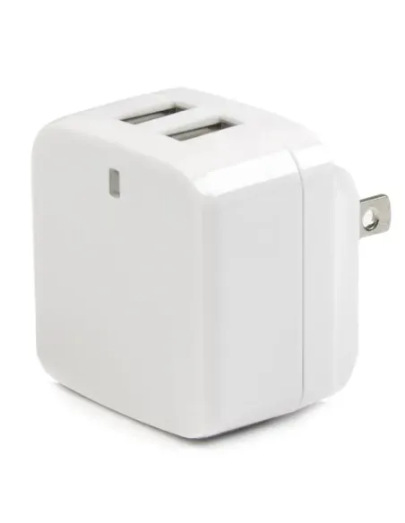 StarTech.com Cargador de Pared USB de 2 Puertos para Tablets Smartphones - Cargador Blanco de Alta Potencia para Viajes