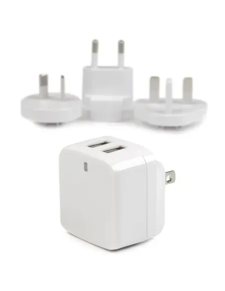 StarTech.com Cargador de Pared USB de 2 Puertos para Tablets Smartphones - Cargador Blanco de Alta Potencia para Viajes