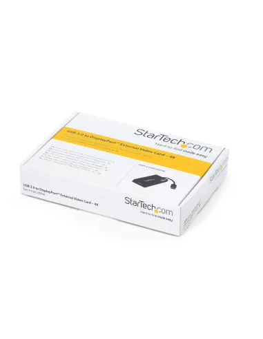 StarTech.com Adaptador USB 3.0 a DisplayPort 4K Ultra HD - Certificado por DisplayLink - Convertidor de Vídeo con Tarjeta