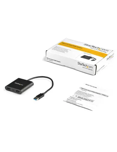 StarTech.com Adaptador USB 3.0 a HDMI Doble - 4K 30Hz