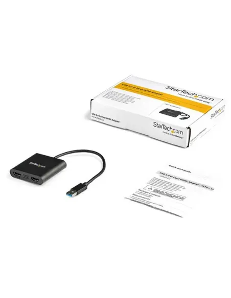 StarTech.com Adaptador USB 3.0 a HDMI Doble - 4K 30Hz