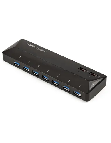 StarTech.com Concentrador USB 3.0 de 7 Puertos - 5Gbps - Ladrón con Puertos de Carga y Sincronización - Hub con 2 Puertos de