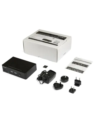 StarTech.com Switch Conmutador KVM de 2 Puertos DisplayPort - 4K a 60Hz - para Una Pantalla - Switch KVM de 2 Puertos DP 1.2