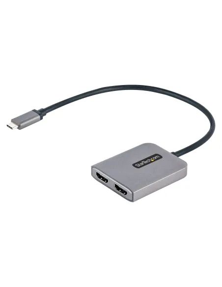 StarTech.com Adaptador USB-C a HDMI Doble - Hub MST USB Tipo C - Divisor Extensor de Monitor HDMI 4K 60Hz para Portátil - HDR -