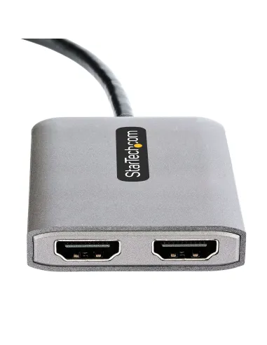 StarTech.com Adaptador USB-C a HDMI Doble - Hub MST USB Tipo C - Divisor Extensor de Monitor HDMI 4K 60Hz para Portátil - HDR -