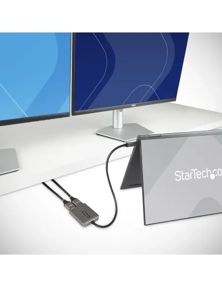 StarTech.com Adaptador USB-C a HDMI Doble - Hub MST USB Tipo C - Divisor Extensor de Monitor HDMI 4K 60Hz para Portátil - HDR -