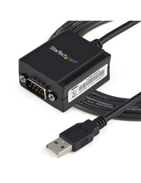 StarTech.com Cable 1,8m USB a Puerto Serie Serial RS232 DB9 con Retención del Puerto de Asignación COM