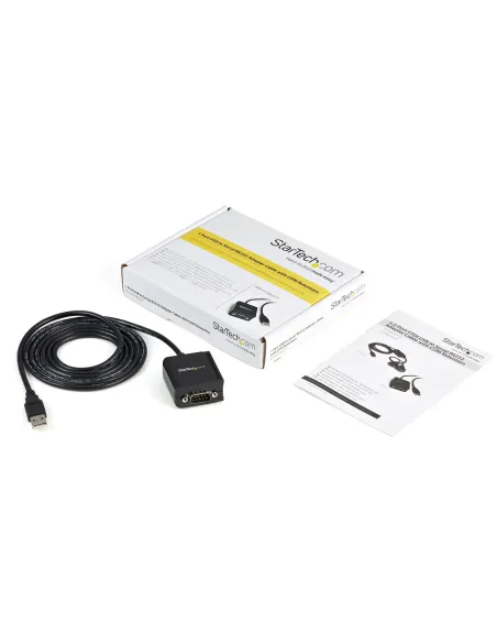 StarTech.com Cable 1,8m USB a Puerto Serie Serial RS232 DB9 con Retención del Puerto de Asignación COM
