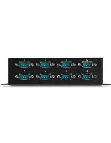 StarTech.com Adaptador Hub Concentrador USB a 8 Puertos Serie RS232 Industrial Montaje en Pared Riel DIN