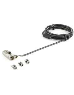 StarTech.com Cable de 2m de Seguridad Universal 3 en 1 para Ordenadores Portátiles - Cable con Candado de Combinación de 4