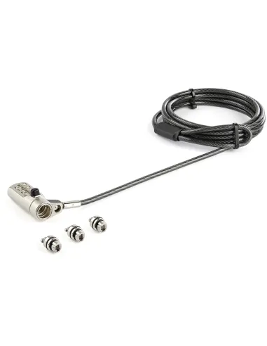 StarTech.com Cable de 2m de Seguridad Universal 3 en 1 para Ordenadores Portátiles - Cable con Candado de Combinación de 4