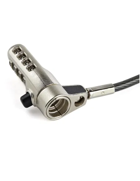 StarTech.com Cable de 2m de Seguridad Universal 3 en 1 para Ordenadores Portátiles - Cable con Candado de Combinación de 4