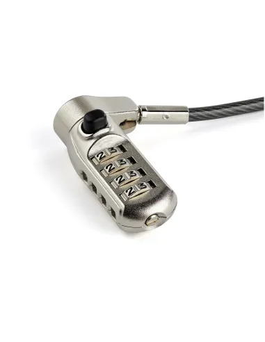 StarTech.com Cable de 2m de Seguridad Universal 3 en 1 para Ordenadores Portátiles - Cable con Candado de Combinación de 4