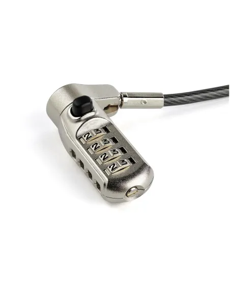 StarTech.com Cable de 2m de Seguridad Universal 3 en 1 para Ordenadores Portátiles - Cable con Candado de Combinación de 4