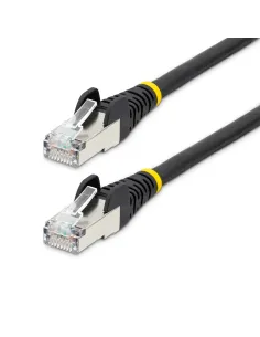 StarTech.com Cable de 7,5m de Red Ethernet CAT6a - Negro - Low Smoke Zero Halogen (LSZH) - 10GbE - 500MHz - PoE++ de 100W -