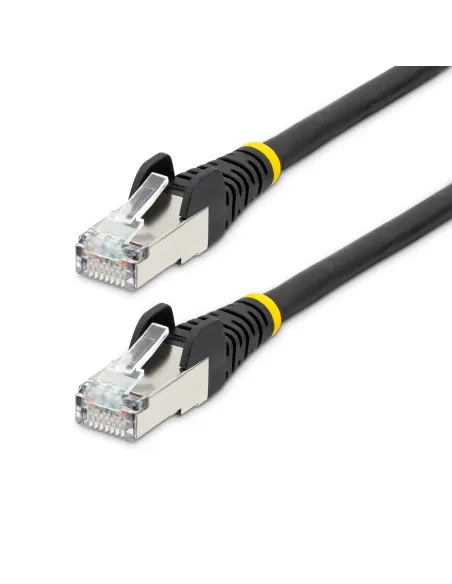 StarTech.com Cable de 7,5m de Red Ethernet CAT6a - Negro - Low Smoke Zero Halogen (LSZH) - 10GbE - 500MHz - PoE++ de 100W -