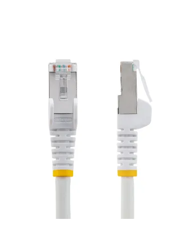 StarTech.com Cable de 1,5m de Red Ethernet CAT6a - Blanco - Low Smoke Zero Halogen (LSZH) - 10GbE - 500MHz - PoE++ de 100W -
