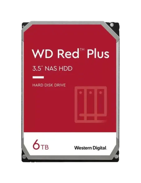 Disco duro interno hdd wd western digital nas red plus wd60efpx 6tb 6000gb 3.5pulgadas sata3 5400rpm 256mb
