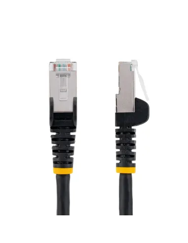 StarTech.com Cable de 0,5m de Red Ethernet CAT6a - Negro - Low Smoke Zero Halogen (LSZH) - 10GbE - 500MHz - PoE++ de 100W -