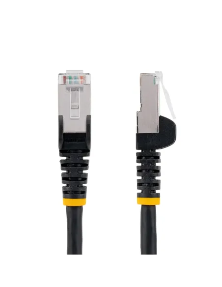 StarTech.com Cable de 0,5m de Red Ethernet CAT6a - Negro - Low Smoke Zero Halogen (LSZH) - 10GbE - 500MHz - PoE++ de 100W -