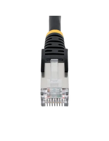 StarTech.com Cable de 0,5m de Red Ethernet CAT6a - Negro - Low Smoke Zero Halogen (LSZH) - 10GbE - 500MHz - PoE++ de 100W -