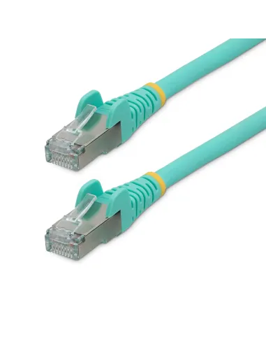 StarTech.com Cable de 2m de Red Ethernet CAT6a - Aguamarina - Low Smoke Zero Halogen (LSZH) - 10GbE - 500MHz - PoE++ de 100W -
