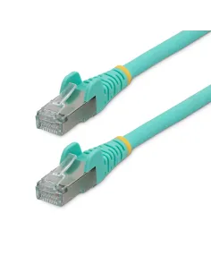StarTech.com Cable de 1,5m de Red Ethernet CAT6a - Aguamarina - Low Smoke Zero Halogen (LSZH) - 10GbE - 500MHz - PoE++ de 100W