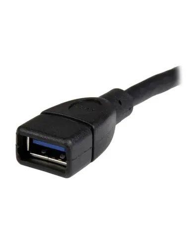 StarTech.com Cable de 15cm Extensor USB 3.0 - Alargador USB 3.0 SuperSpeed Negro