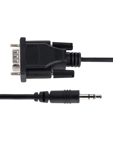 StarTech.com Cable de 1m Serie DB9 a 3,5mm para la Configuración de Dispositivos Serie - Cable RS232 DB9 macho a 3,5 mm para