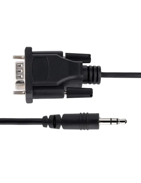 StarTech.com Cable de 1m Serie DB9 a 3,5mm para la Configuración de Dispositivos Serie - Cable RS232 DB9 macho a 3,5 mm para